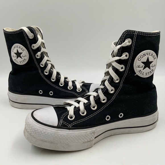 Converse Shoes - Converse Chuck Taylor All Star Platform High Top Sneakers Black Womens Size 6.5